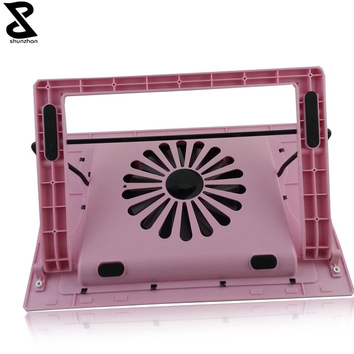 Girl favorite pink laptop cooling pad with one fan notebook stand