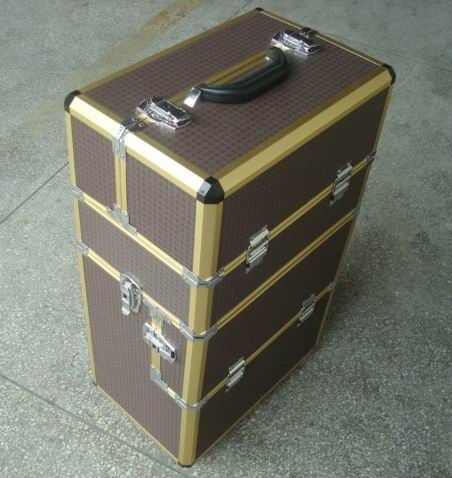 aluminum trolley case beauty travel case flight case with wheels 