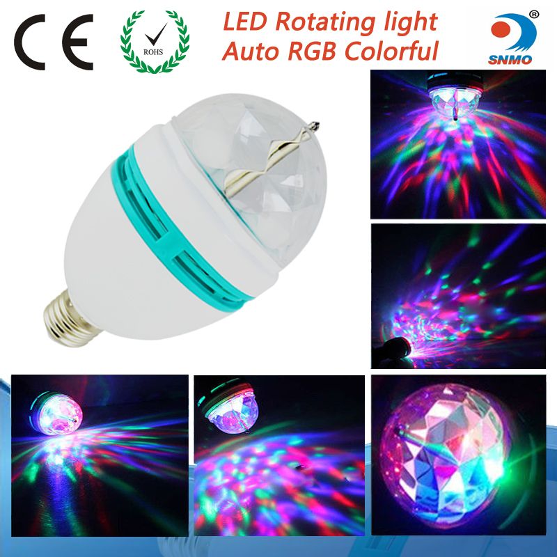 LED 3W full color lamp led disco/led party lights home party disco lighting