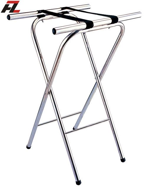 Stainless Steel Folding Tray Stand-Tubular Luggage Racks