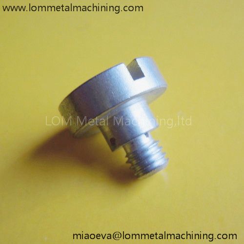 Aluminum custom threaded part with head slot