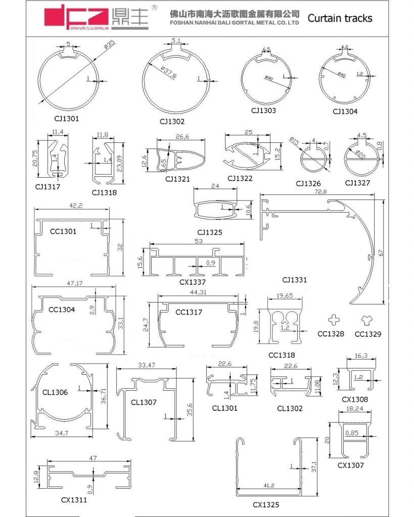 aluminium curtain track