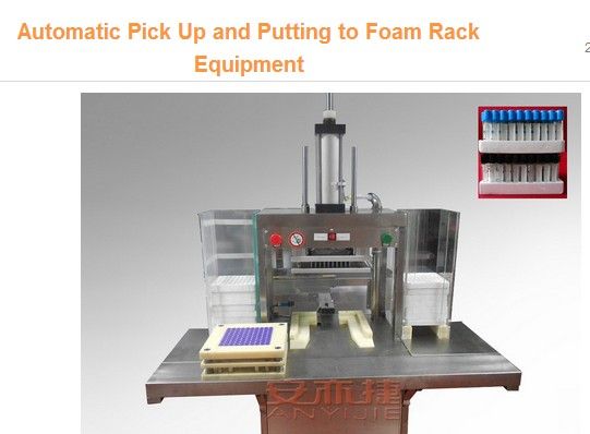 Automatic Pick Up and Putting to Foam Rack Equipment