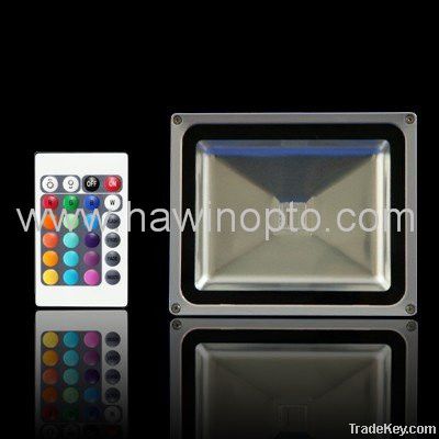 RGB LED Waterproof Flood Light Lamp OutdoorFlood Light  with remot con