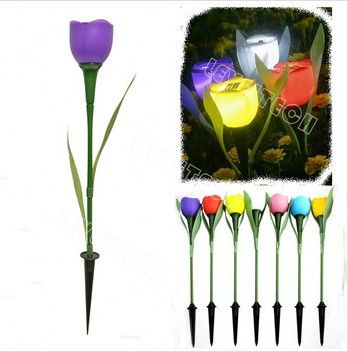 Plastic Tulip Solar Garden Light