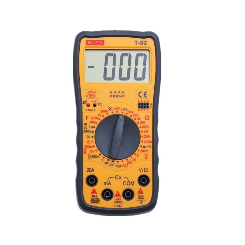 T-92 High Performance Cost Ratio Digital Multimeter, Supports Continuity Buzzer, Infrared Data Detection