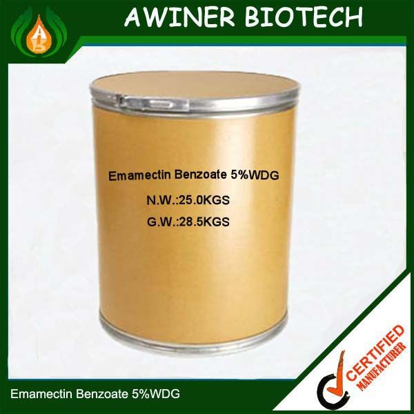 Emamectin Benzoate 5%SG control Red, white and yellow spider, pear wood louse,mites on fruit trees