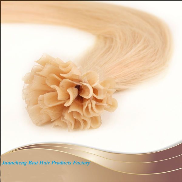 Hot sale silky straight Virgin  cheap Brazilian U-tip pre-bonded Human Hair extension 