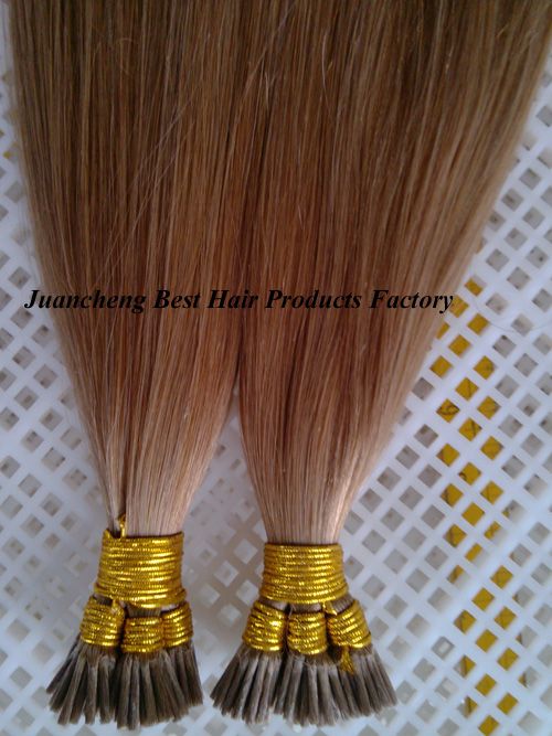 Wholesale  cheap 100% virgin Indian human hair I-tip hair extension 