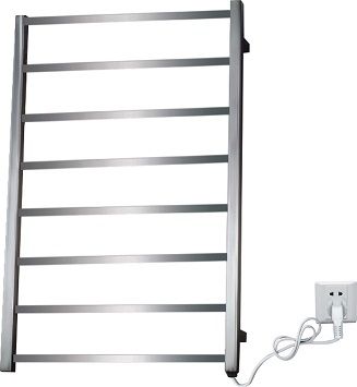 Square Tube Heated towel rail /Electric Towel Warmer Brush Finish