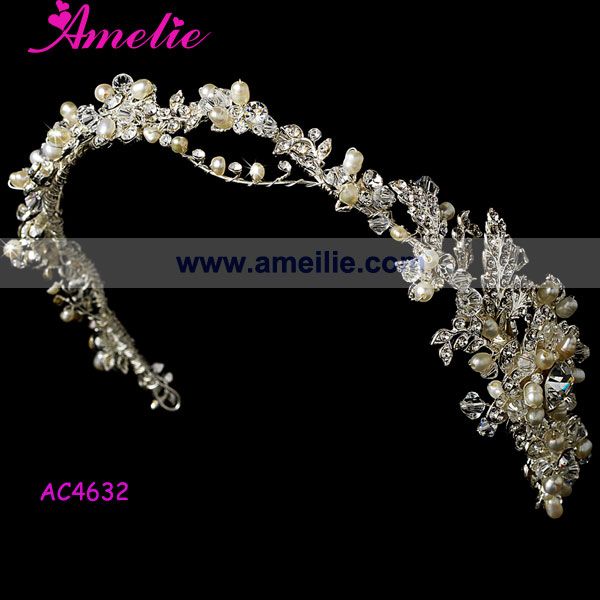 New arrvial flower and rhinestone tiaras and crowns wedding jewelry