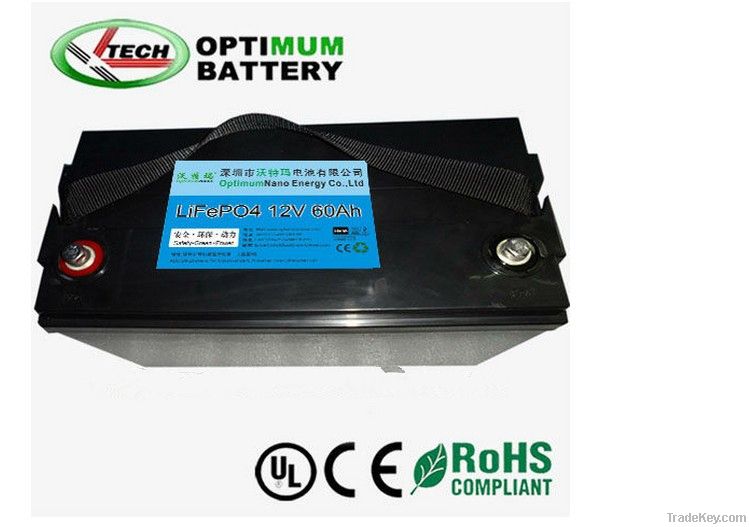 Hot Selling 12V 60Ah LiFePO4 Solar Cell for Solar Power System