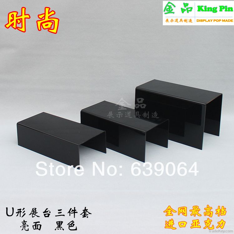 Free shipping high quality ten pieces a lot acrylic shoes display case