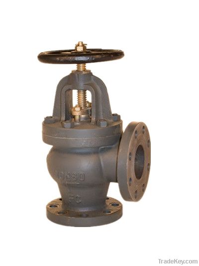 Marine Cast Iron Angle Valves JIS F7308 10K-80