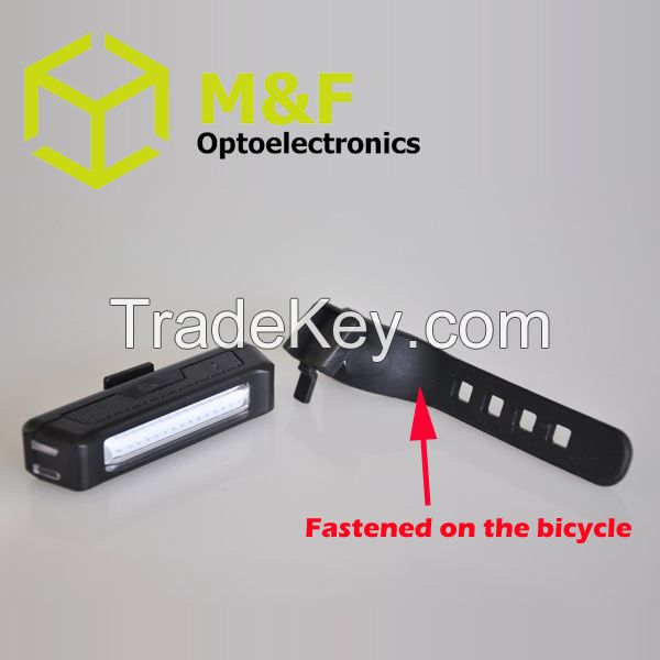 New Safe Rechargeable LED USB Bike Light COB Tail Bicycle Light