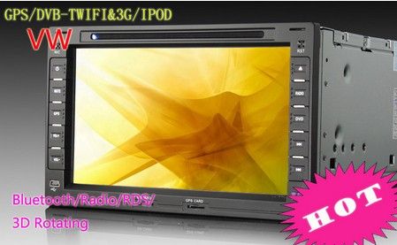 7&quot;HD 2din Car DVD Player for vw passat jetta golf skoda With GPS Navigation WiFi 3G DVB-T IPOD Free 4GB Car Map Card 8048