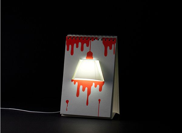 led page by page calender usb and battery inlay desk lamp