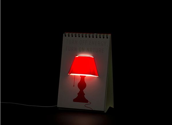 led page by page calender usb and battery inlay desk lamp