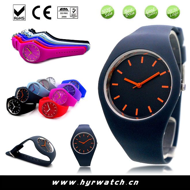 Silicone wrist watch 2014 new products