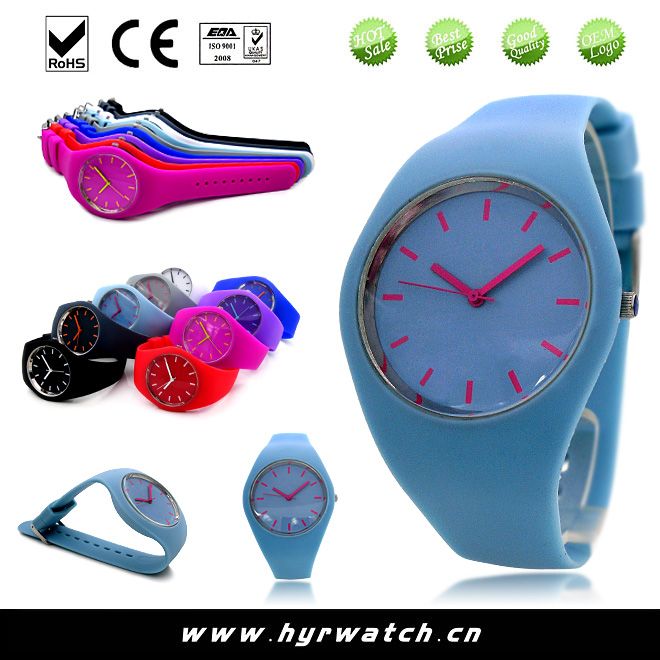 Silicone wrist watch 2014 new products