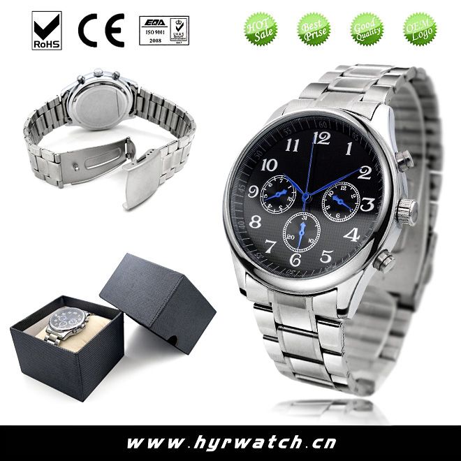 2014 latest quartz stainless steel watch for men