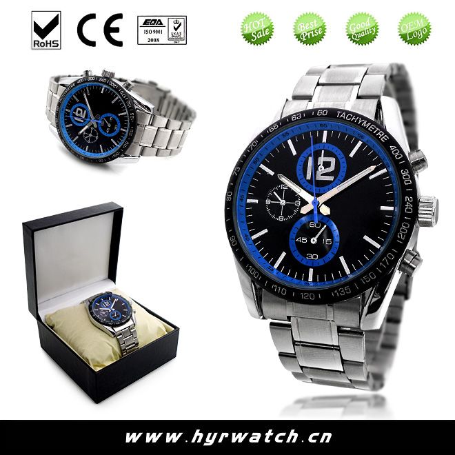 2014 latest quartz stainless steel watch for men