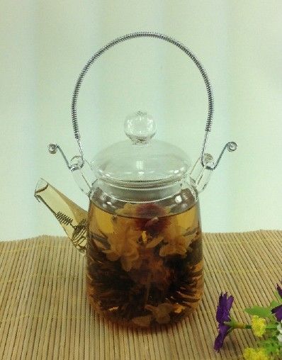 Borosilicate glass teapot