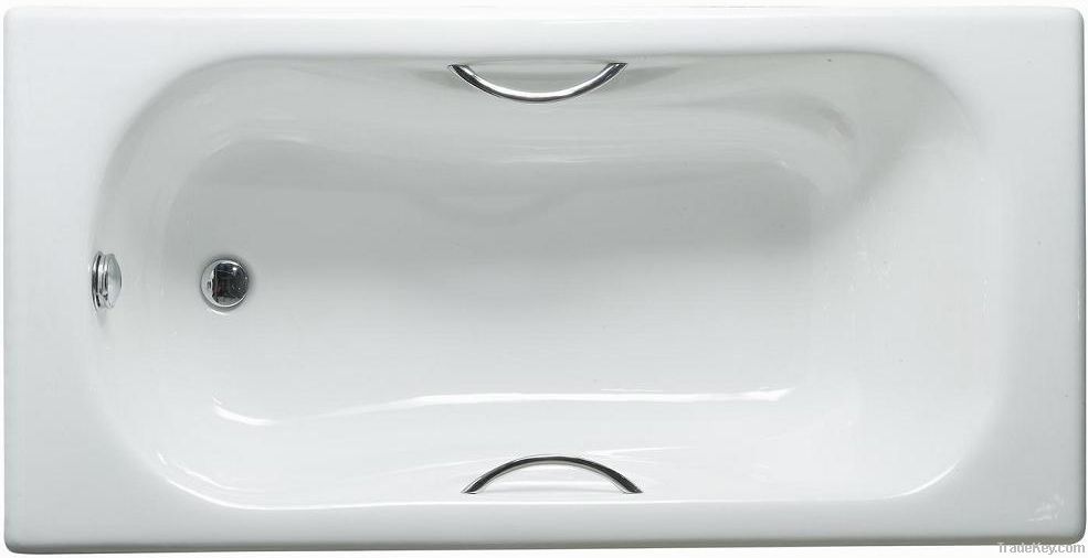 Enameled cast iron bathtub