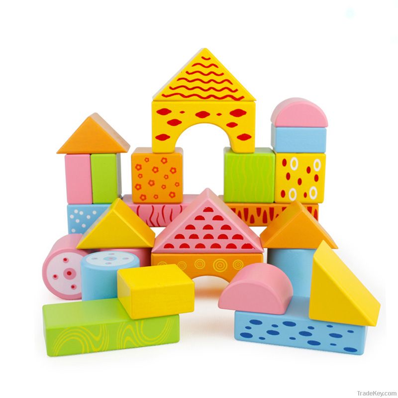 Wooden Building Blocks Set