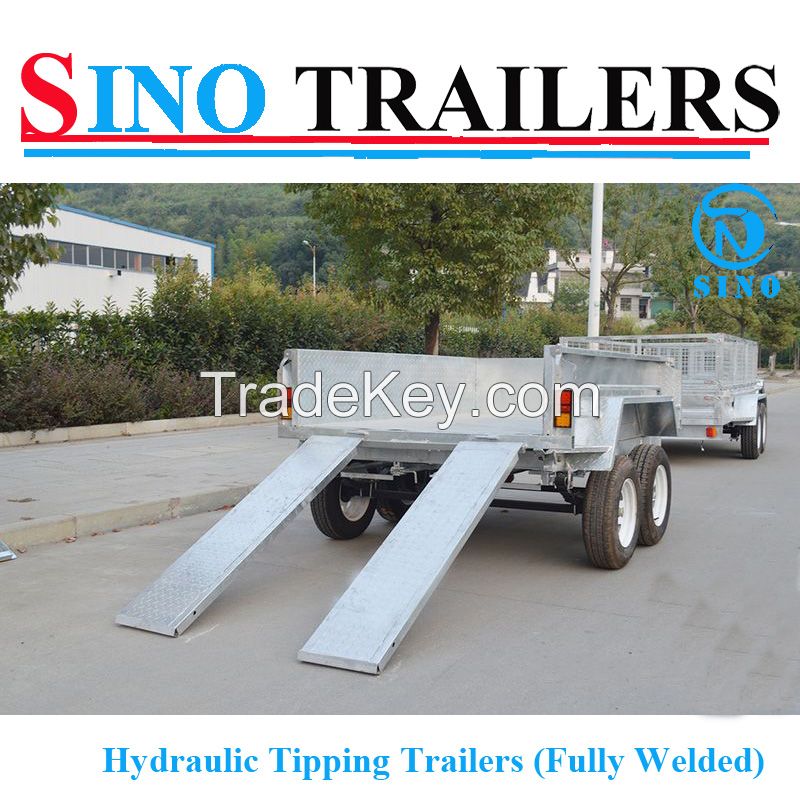 3t Hydraulic Tipping Tandem Box Trailer