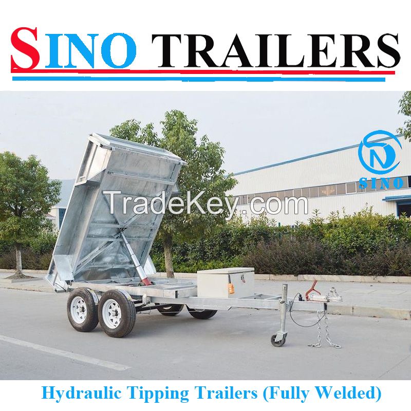 3t Hydraulic Tipping Tandem Box Trailer