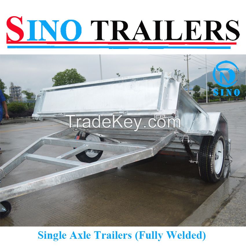 7x4 Galvanized Light Duty Gravity Tilt Box Trailer