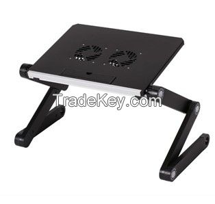 Adjustable height laptop desk