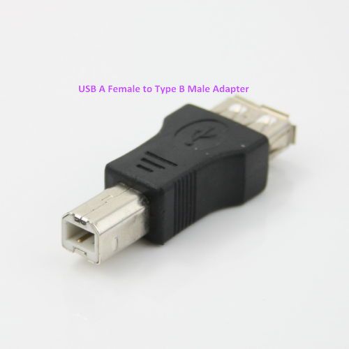 USB Type A Female to USB Type B Male Converter Adapter