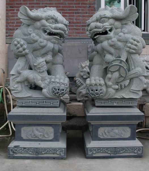 Chinese bluestone lions factory