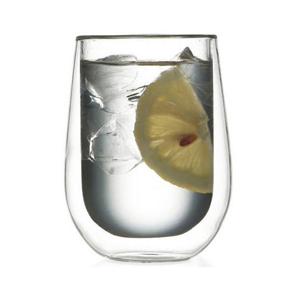 wholesale heat resistant double wall glass cup