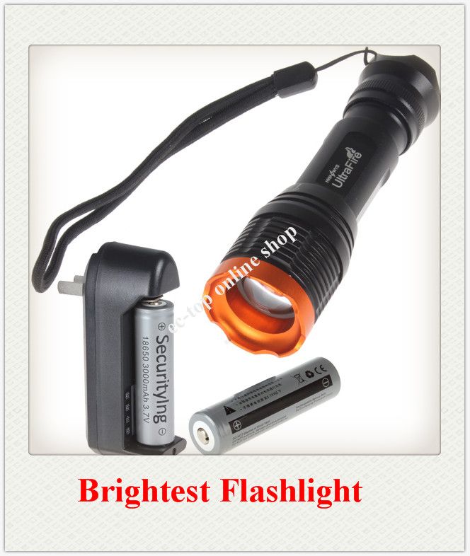 1600 Lumens Ultrafire Waterproof CREE XM-L T6 LED Zoomable Flashlight 