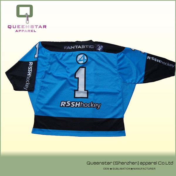 wholesale sublimated blue ice  hockey jersey