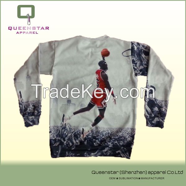 High Digital Sublimation  Printing Long Sleeve Sweatshirts