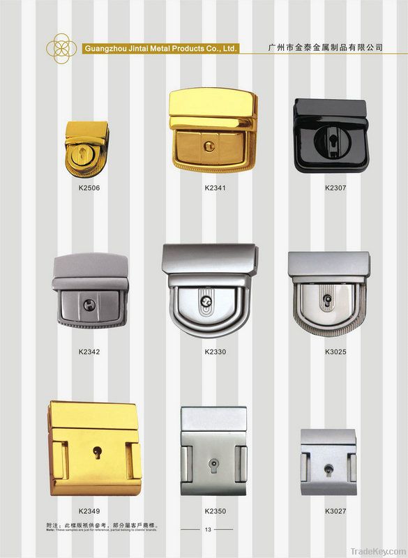 Factory Price Gold Plating Bag Turn Lock