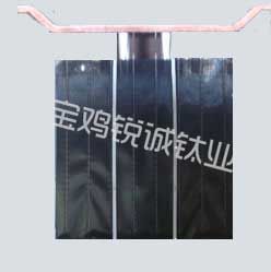 Titanium anode for electrolysis copper/aluminous foil  