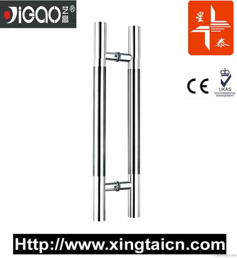 Stainless Steel Glass Door Handle, Open And Pull, Double Hinge YG-8115