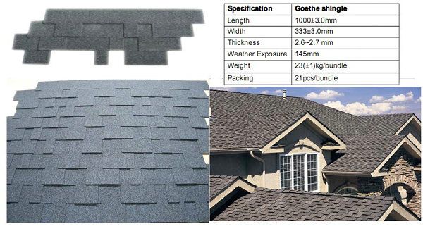 Gothic bitumen shingle 