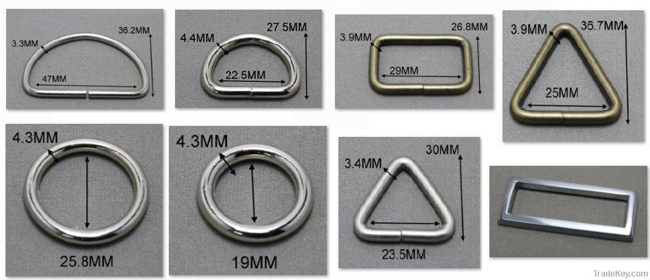 D ring, O ring, Triangle ring