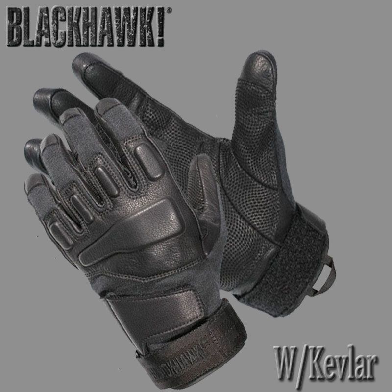 Black leather gloves