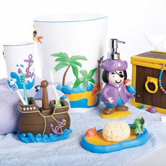 7pcs cute resin kids bathroom sets