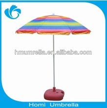 Colorful stripe windproof beach umbrella