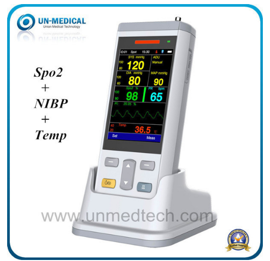 Handheld Portable Pulse Oximeter with USB: SpO2, NIBP&amp;amp;Temp