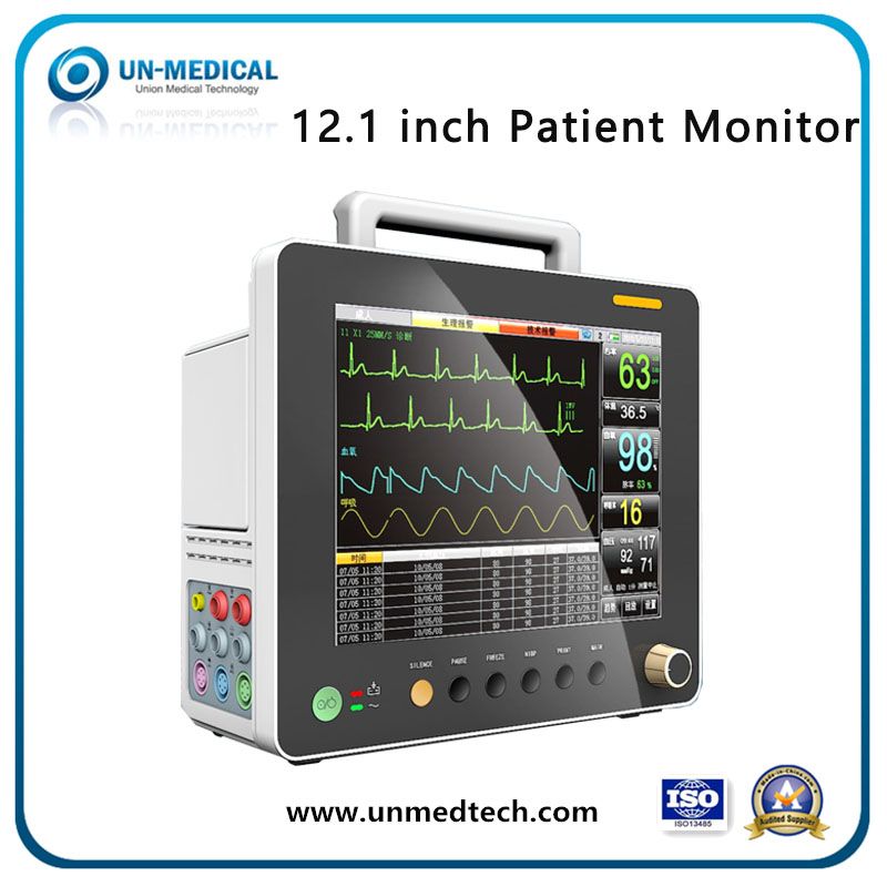 12.1 Inch Vital Sign Monitor Multi-Parameters Patient Monitor with ECG+SpO2+NIBP