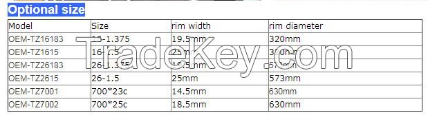 tubeless 26&quot;-1.5 environmental rubber airless bike tires